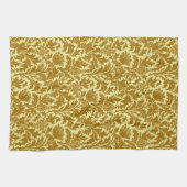 William Morris Thistle Damask, Mustard Gold Theedoek (Horizontaal)