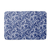William Morris Thistle Damask, Navy Blue en White Badmat (Voorkant)