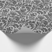William Morris Thistle Damask, Silver Grey/Grey Cadeaupapier (Hoek)