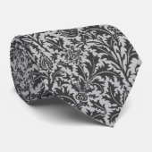 William Morris Thistle Damask, Silver Grey/Grey Stropdas (Opgerold)