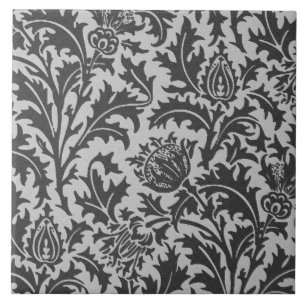William Morris Thistle Damask, Silver Grey/Grey Tegeltje