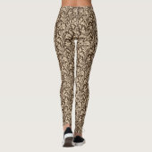 William Morris Thistle Damask, Taupe Tan & Beige Leggings (Achterkant)