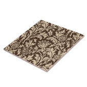 William Morris Thistle Damask, Taupe Tan & Beige Tegeltje (Zijkant)