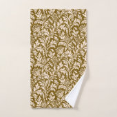 William Morris Thistle Damask, Taupe Tan en Beige Bad Handdoek (Handdoek)
