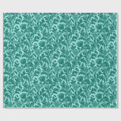 William Morris Thistle Damask, Turquoise en Aqua Cadeaupapier (Vlak)