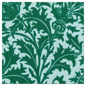 William Morris Thistle Damask, Turquoise en Aqua Stof (Close Up)