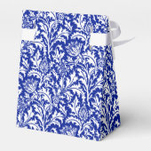 William Morris Thistle Damask White op Cobalt Blue Bedankdoosjes (Achterkant)