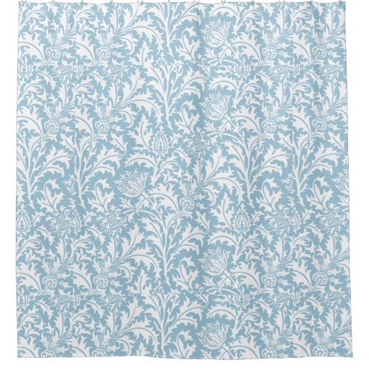 William Morris Thistle Pattern Custom Color Douchegordijn (Voorkant)