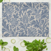 William Morris Thistle Sage Blue Pattern Theedoek (Gevouwen)