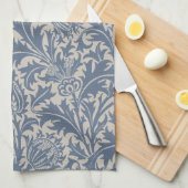 William Morris Thistle Sage Blue Pattern Theedoek (Quarter Fold)