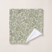 William Morris Thistle Sage Green Pattern Bad Handdoek (Wasdoekje)