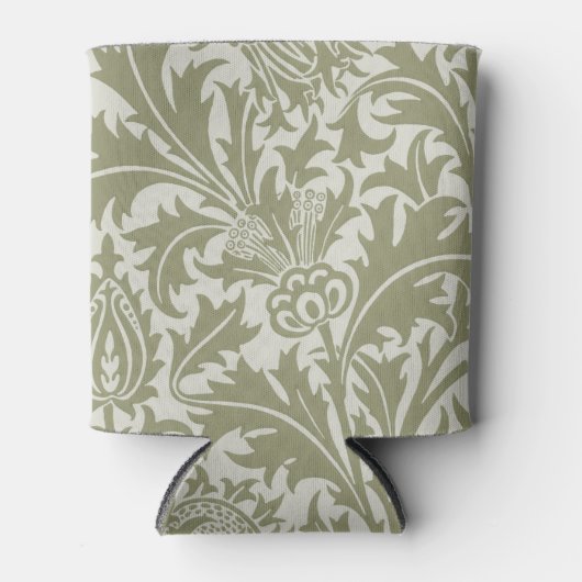 William Morris Thistle Sage Green Pattern Blikjeskoeler (Voorkant)