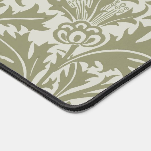 William Morris Thistle Sage Green Pattern Bureaumat (Hoek)