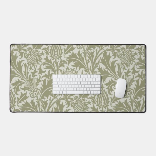 William Morris Thistle Sage Green Pattern Bureaumat (Keyboard & Muis)
