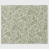 William Morris Thistle Sage Green Pattern Cadeaupapier (Vlak)