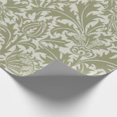 William Morris Thistle Sage Green Pattern Cadeaupapier (Hoek)