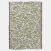 William Morris Thistle Sage Green Pattern Deken (Voorkant Verticaal)