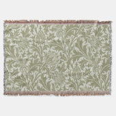William Morris Thistle Sage Green Pattern Deken (Voorkant)