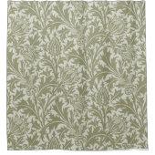William Morris Thistle Sage Green Pattern Douchegordijn (Voorkant)