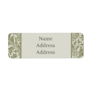William Morris Thistle Sage Green Pattern Etiket