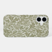 William Morris Thistle Sage Green Pattern iPhone 16 Hoesje (Achterkant horizontaal)