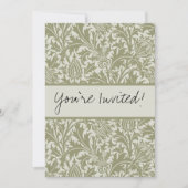 William Morris Thistle Sage Green Pattern Kaart (Voorkant)