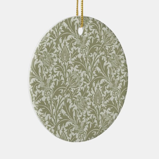 William Morris Thistle Sage Green Pattern Keramisch Ornament (Rechts)