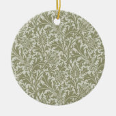 William Morris Thistle Sage Green Pattern Keramisch Ornament (Voorkant)