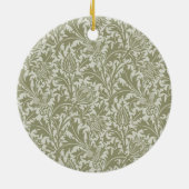 William Morris Thistle Sage Green Pattern Keramisch Ornament (Achterkant)