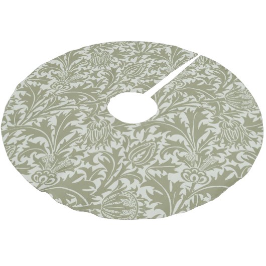 William Morris Thistle Sage Green Pattern Kerstboom Rok (Gekanteld)