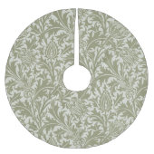 William Morris Thistle Sage Green Pattern Kerstboom Rok (Voorkant)