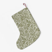 William Morris Thistle Sage Green Pattern Kleine Kerstsok (Achterkant (Hangend))