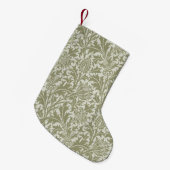 William Morris Thistle Sage Green Pattern Kleine Kerstsok (Voorkant (Hangend))