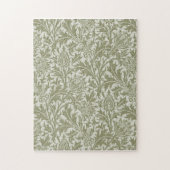William Morris Thistle Sage Green Pattern Legpuzzel (Verticaal)