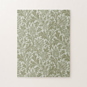 William Morris Thistle Sage Green Pattern Legpuzzel