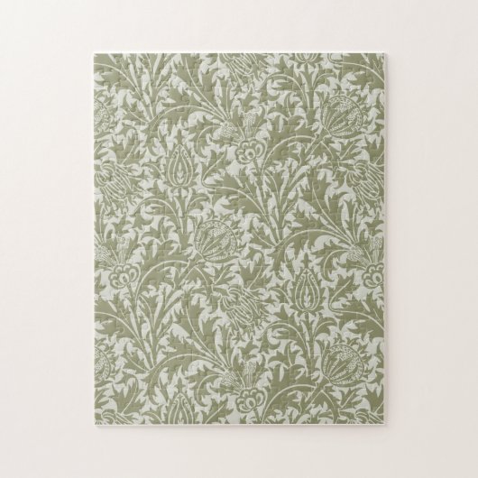 William Morris Thistle Sage Green Pattern Legpuzzel (Verticaal)
