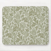 William Morris Thistle Sage Green Pattern Muismat (Voorkant)