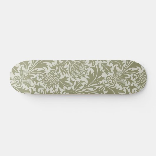William Morris Thistle Sage Green Pattern Persoonlijk Skateboard (Horizontaal)
