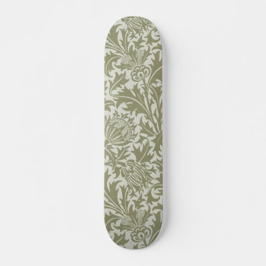 William Morris Thistle Sage Green Pattern Persoonlijk Skateboard (Voorkant)
