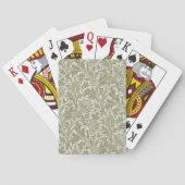 William Morris Thistle Sage Green Pattern Pokerkaarten (Achterkant)