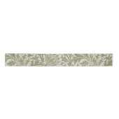 William Morris Thistle Sage Green Pattern Satijnen Lint (Voorkant)