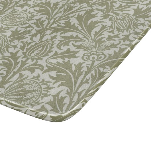 William Morris Thistle Sage Green Pattern Snijplank (Hoek)