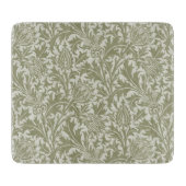 William Morris Thistle Sage Green Pattern Snijplank (Voorkant)