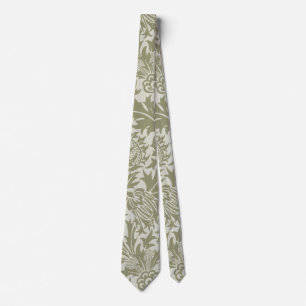 William Morris Thistle Sage Green Pattern Stropdas