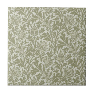 William Morris Thistle Sage Green Pattern Tegeltje