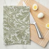 William Morris Thistle Sage Green Pattern Theedoek (Quarter Fold)
