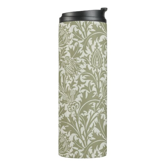 William Morris Thistle Sage Green Pattern Thermosbeker (Gedraaid links)