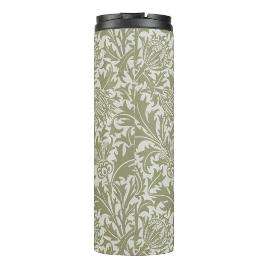 William Morris Thistle Sage Green Pattern Thermosbeker (Achterkant)