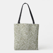 William Morris Thistle Sage Green Pattern Tote Bag (Achterkant)