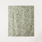 William Morris Thistle Sage Green Pattern Wandkleed (Voorkant)